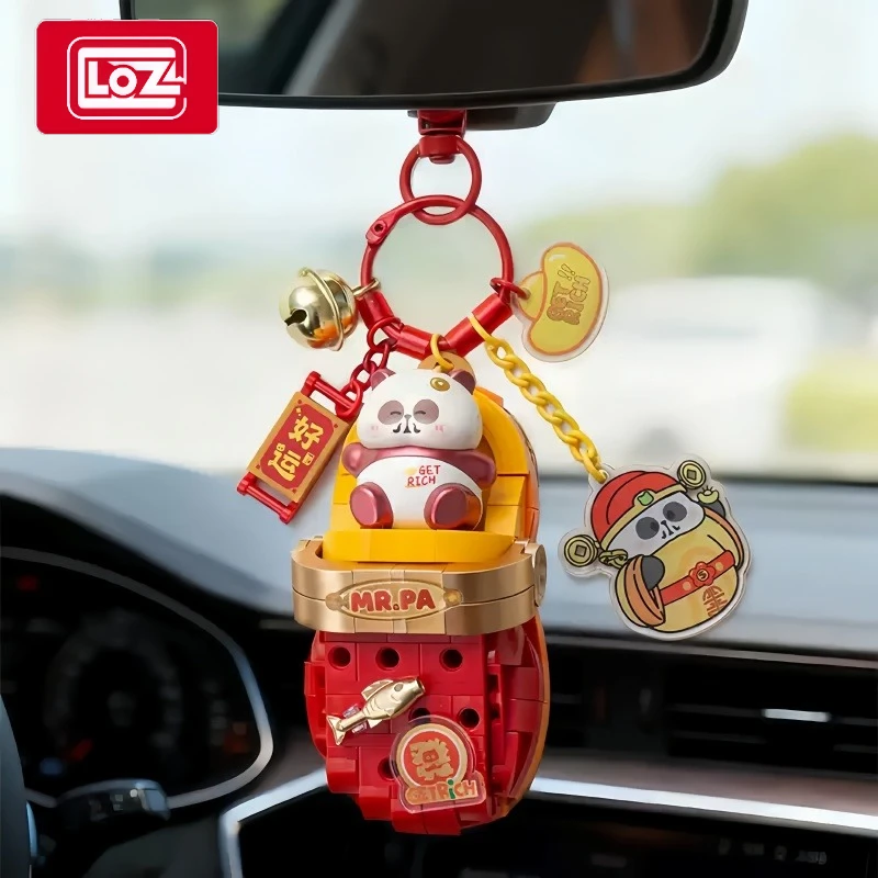 LOZ Big Head Shoe Keychain Pendant Assembling Building Blocksdiy Anime Cartoon Model Collectible Ornaments Children Holiday Gift