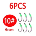 6pcs size 10 Green