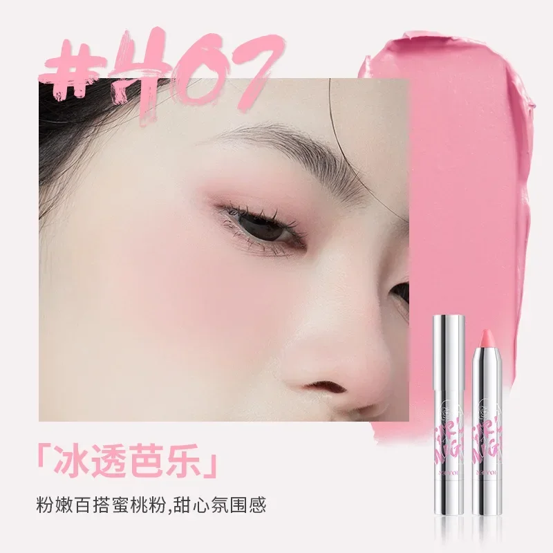 NEIYOU Blush Cream Natural Finishing Blush Pencil Peach Pink Cheek Tint Long-lasting Brighten Rare Beauty Cosmetics MakeUp