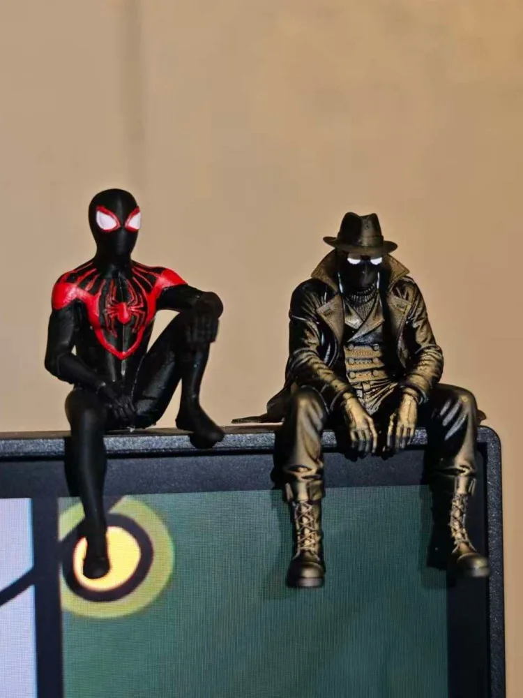 Spider-Man Venom Batman Sitzende Haltung Anime Figur Statue Sammlerstück Modell Spielzeug Auto Tischdekoration Sammlerstück Geschenk