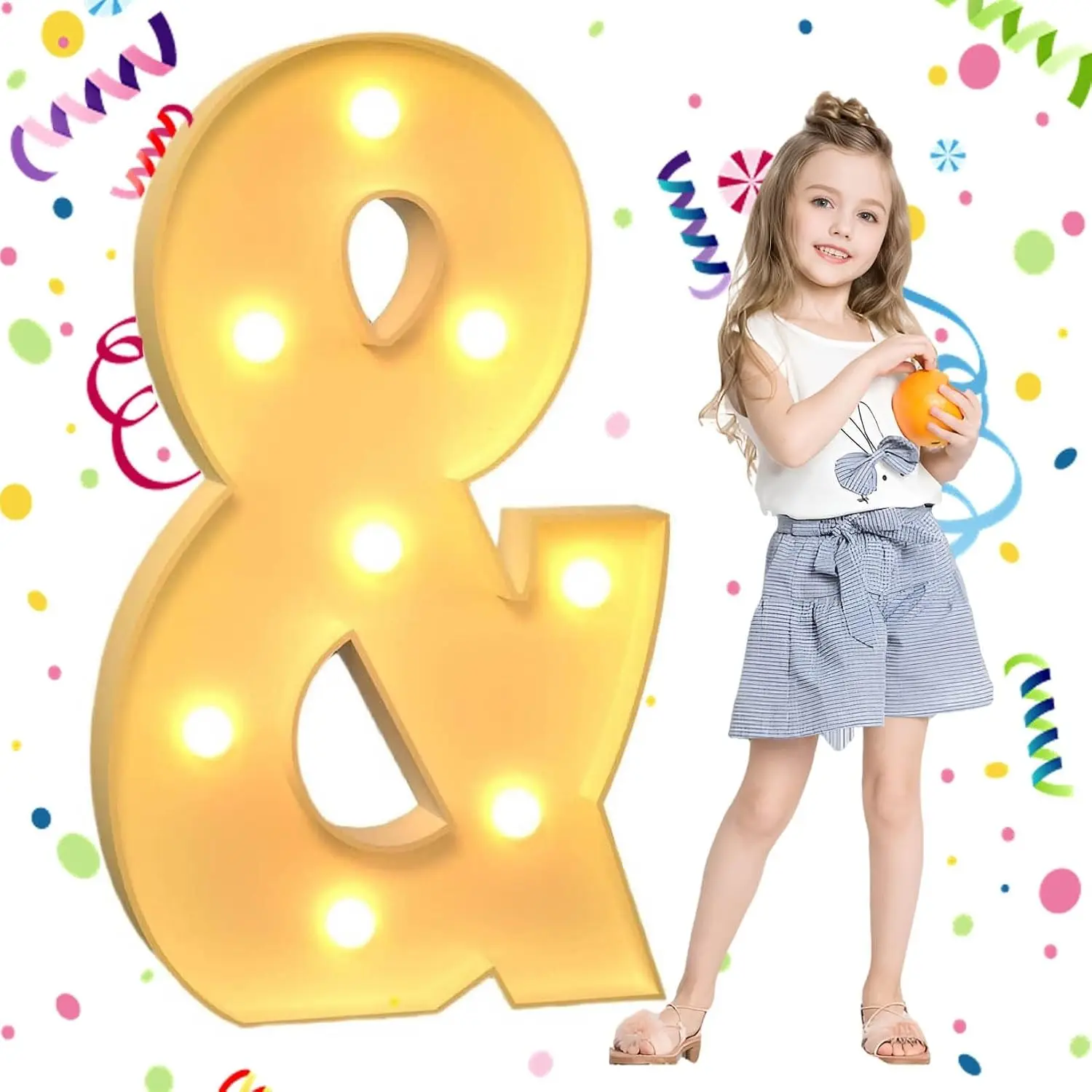 Led Marquee Alphabet Number Sign 70Cm Party Birthday Anniversary Night Light Decoration