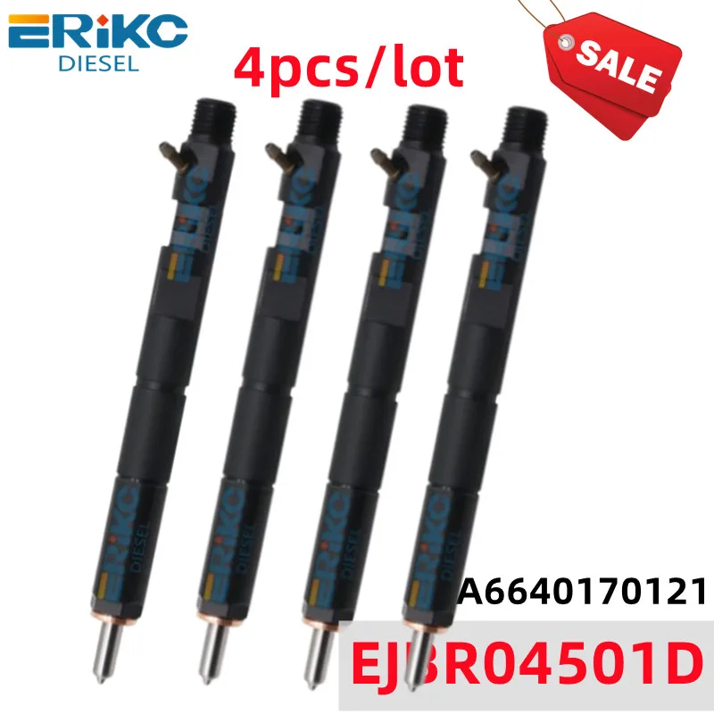 4PCS GENUINE NEW INJECTOR A6640170121 6640170121 EJBR04501D NOZZLE 4501D FOR SSANGYONG DIESSEL ACTYON KYRON REXTON Euro 4