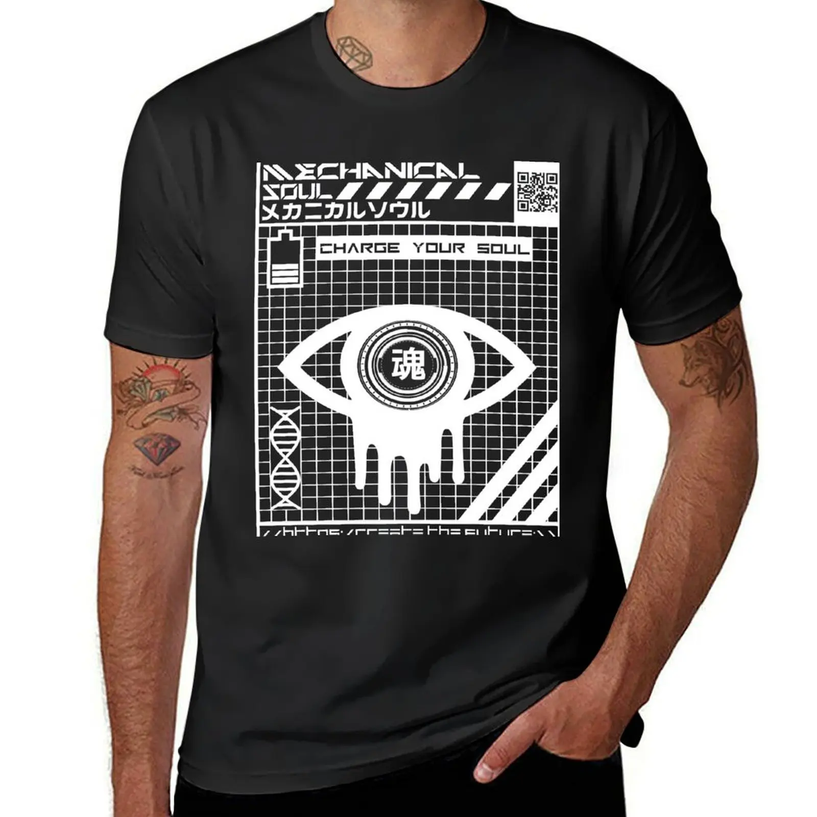 

Charge Your Soul' White Print T-Shirt cotton graphic tees Funny t-shirts affliction shirts boys whites men clothing