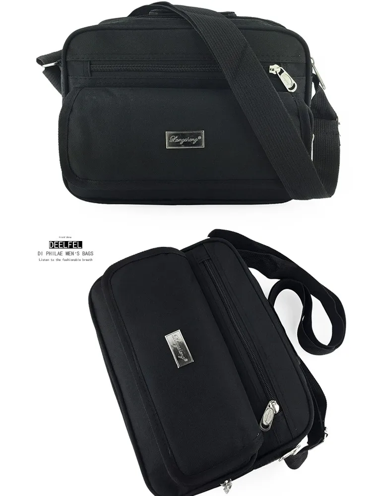 Ox Cloth Canvas Busin Bag Men's oulder Crossbody Handbag Charging Money Bag Leisure Sle Zipper Closure Casual Scene