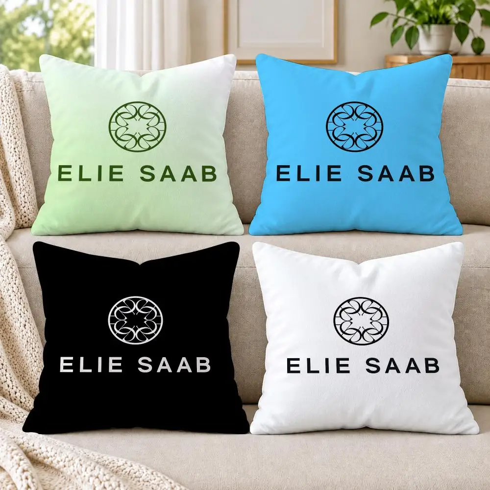 Brand E-Elie S-SaabS Cushion Cover Short Plush Double-Sided Printing Sofa Bedroom Pillow Case Aesthetic Home Decor