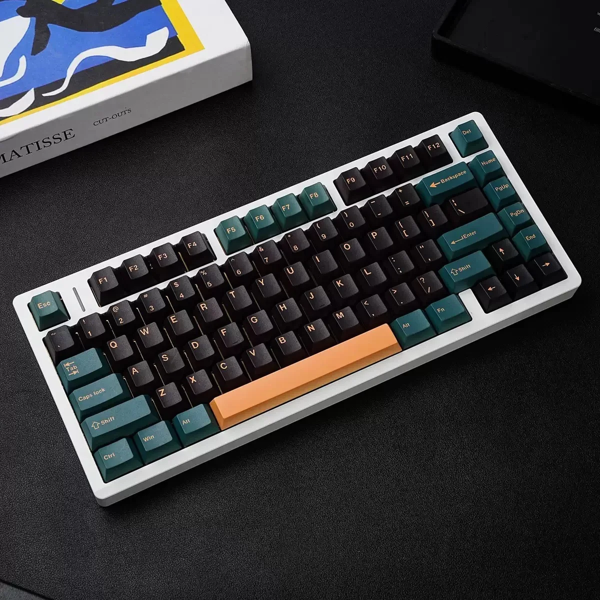 Spanish Japanese Korean Russian French Arabic BRPT Green Keycap Cherry Profile PBT Backlight Key Cap Mechanical Keyboard Aulaf75