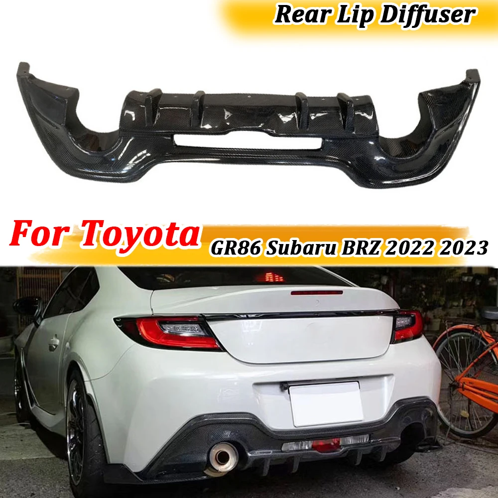 Carbon Fiber Rear Lip Diffuser for Toyota GR86 Subaru BRZ 2022 2023 Rear Bumper Extension Lip Spoiler FRP Body Kits Accessories