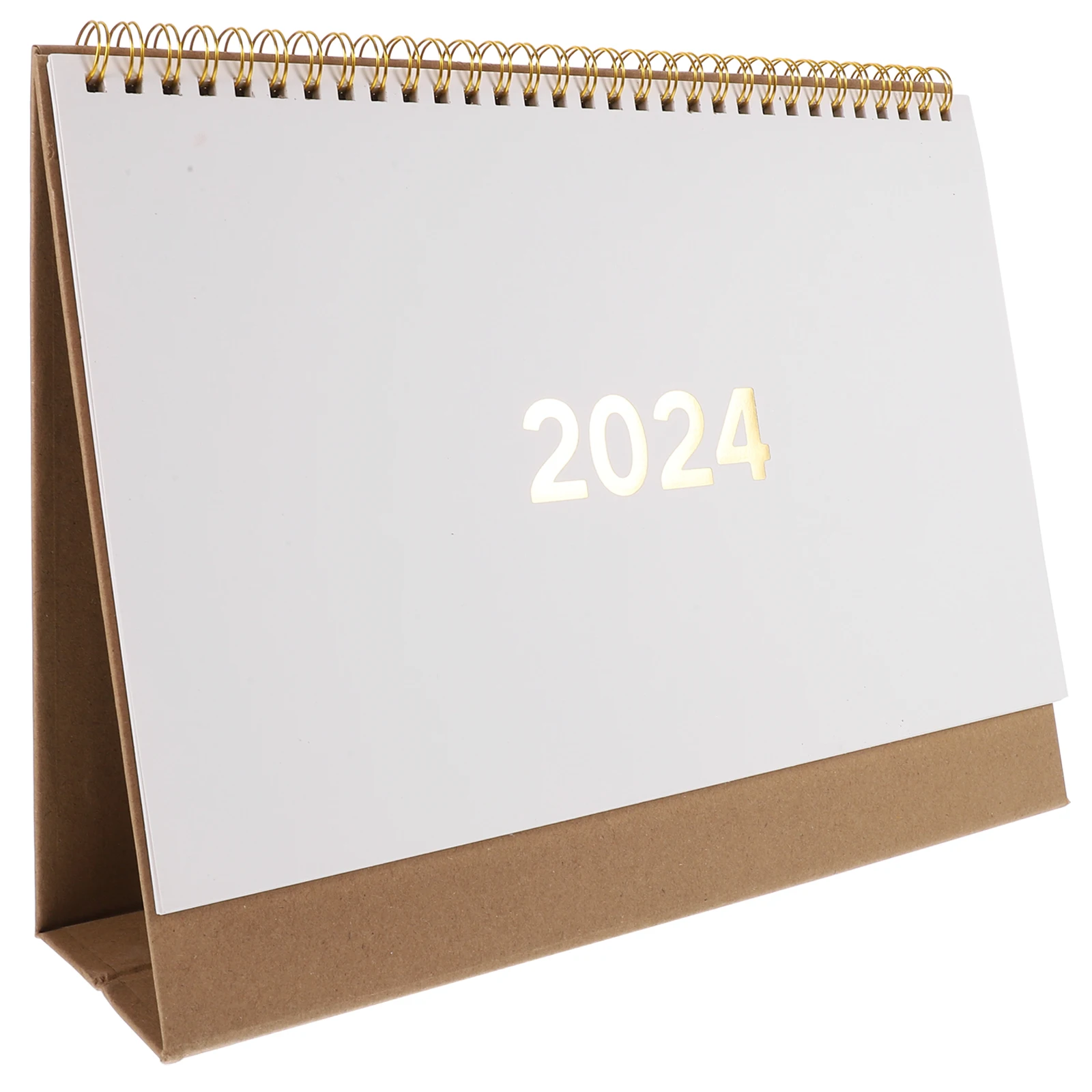 

2024 Desktop Calendar Schedule Planner Ivory Midsize 2023 8 2024 12 Month Household Accessories Table Decor St
