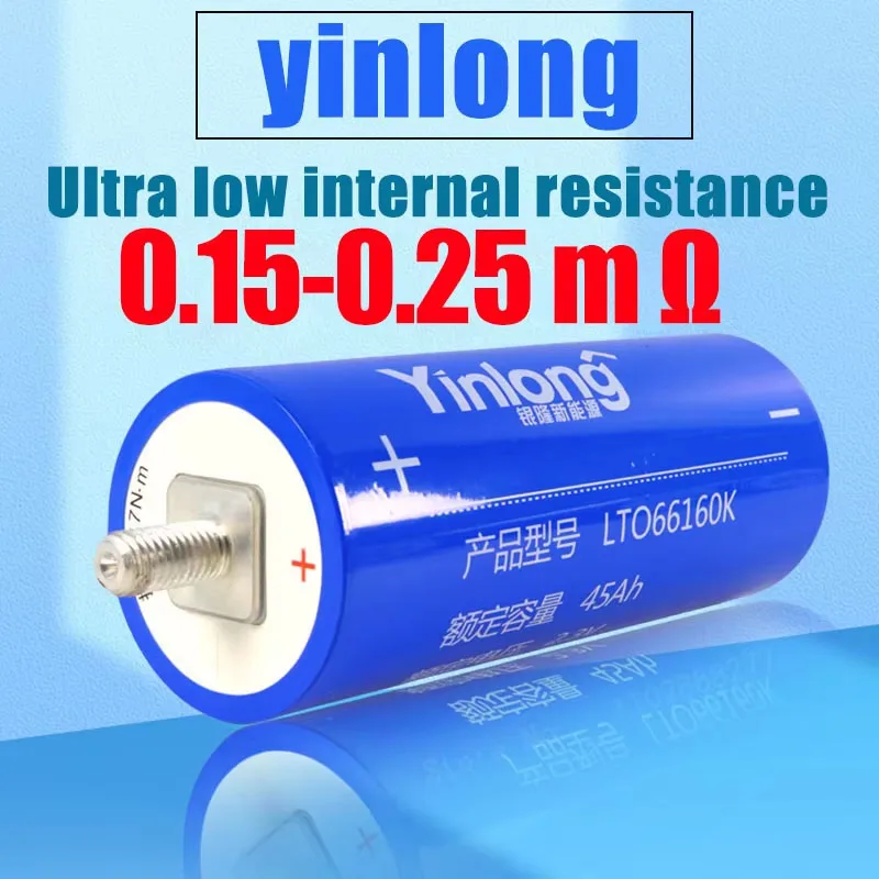 100% Original Silver Dragon 2.3v 45Ah Lto 66160 Lithium Titanate Battery DIY 12V 24V 48V Solar Speaker Car Rechargeable Battery