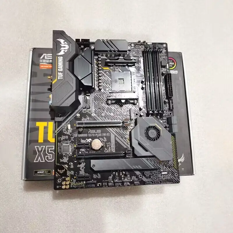 TUF GAMING X570-PLUS WI-FI For ASUS Desktop Motherboard Socket AM4 DDR4 128GB For R5 2600E 9 3900X  Perfect Test Good Quality