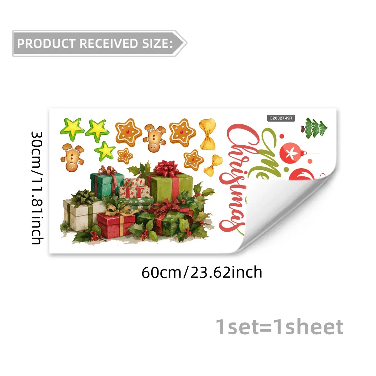 Christmas Wall Stickers For Home Decor Easy To Apply On Various Surfaces Made From Sturdy PVC Material Long Lasting