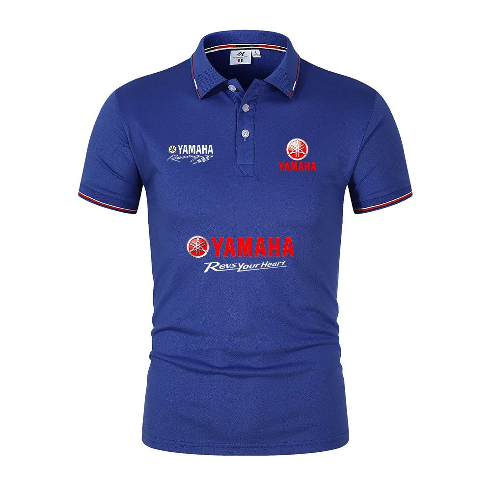 New Yamaha men's summer turn-collar short-sleeved shirt, luxurious and casual, breathable and lightweight, men's T-shirt