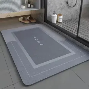 Viakam soft rugs of diatomite, home bathroom door, water absorbent, bathroom entrance, non -slip Main Sales Door Carpet - №1