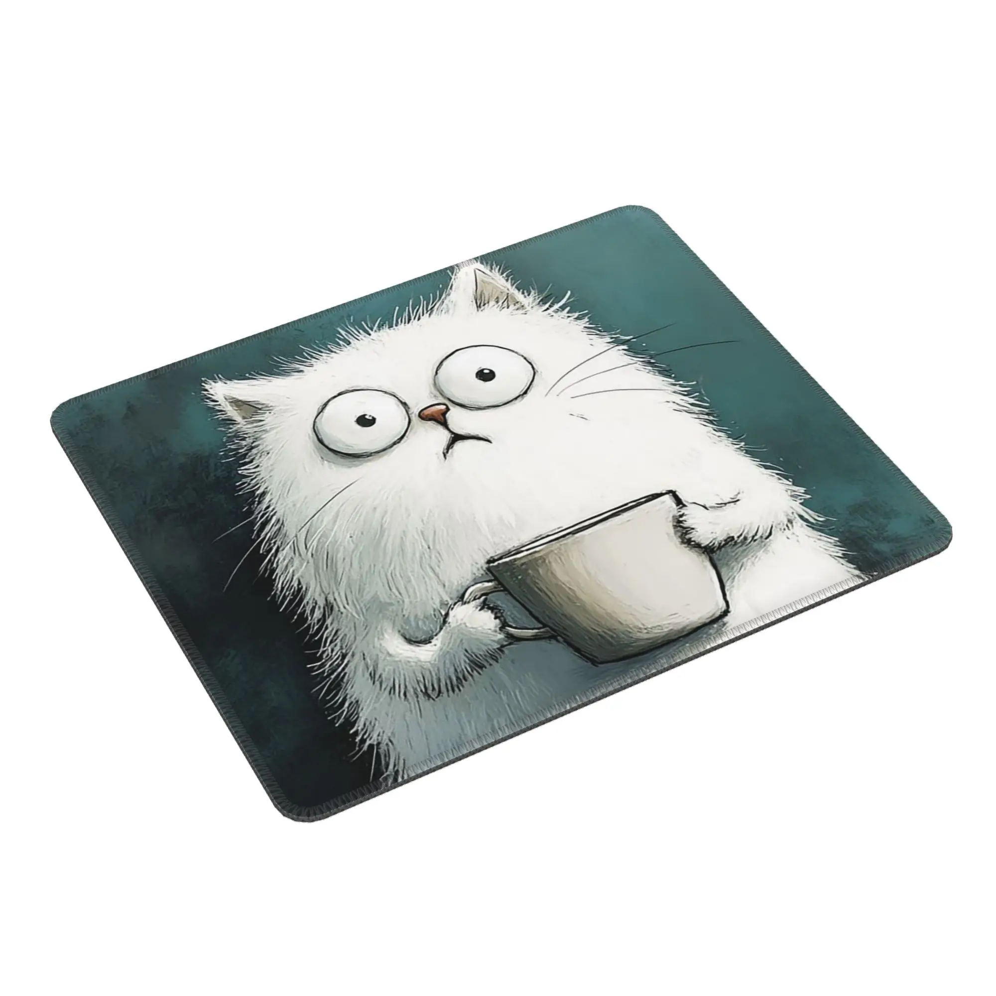 Cute Black Cat Coffee Design Mouse Pad Computer Keyboard Mouse Mat Gamer PC Laptop Desk Mat Office Table Mats