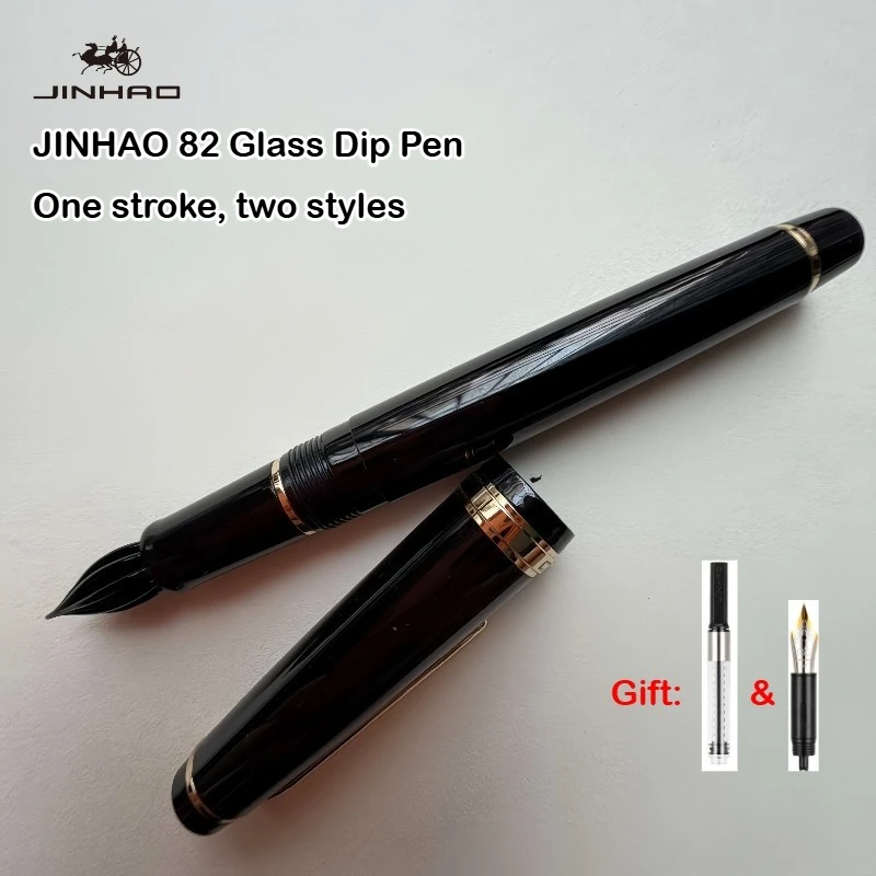 

Перьевые ручки JINHAO 82: два стиля в одной, с пером-наконечником и конвертером для чернил, для каллиграфии, канцелярские товары, школьные принадлежности