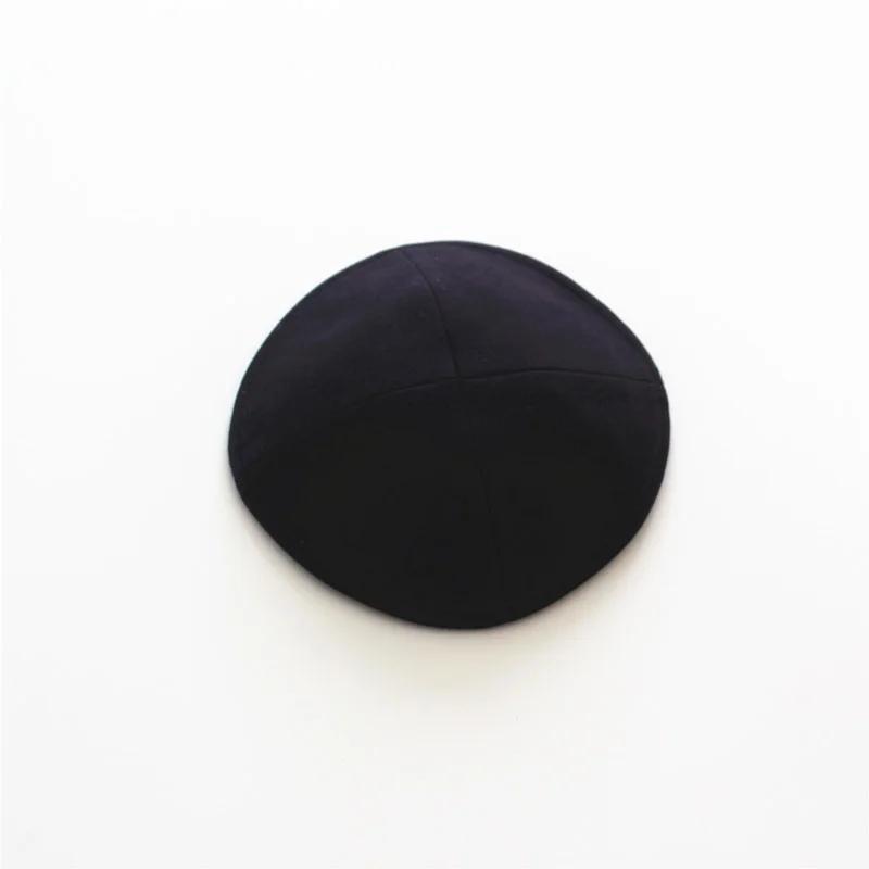 

High Quali Bla Kippah Je Beanie Hat 6cm Cotton Kipot Kip Faionable Headwear for Men Sli Accory for All Seasons