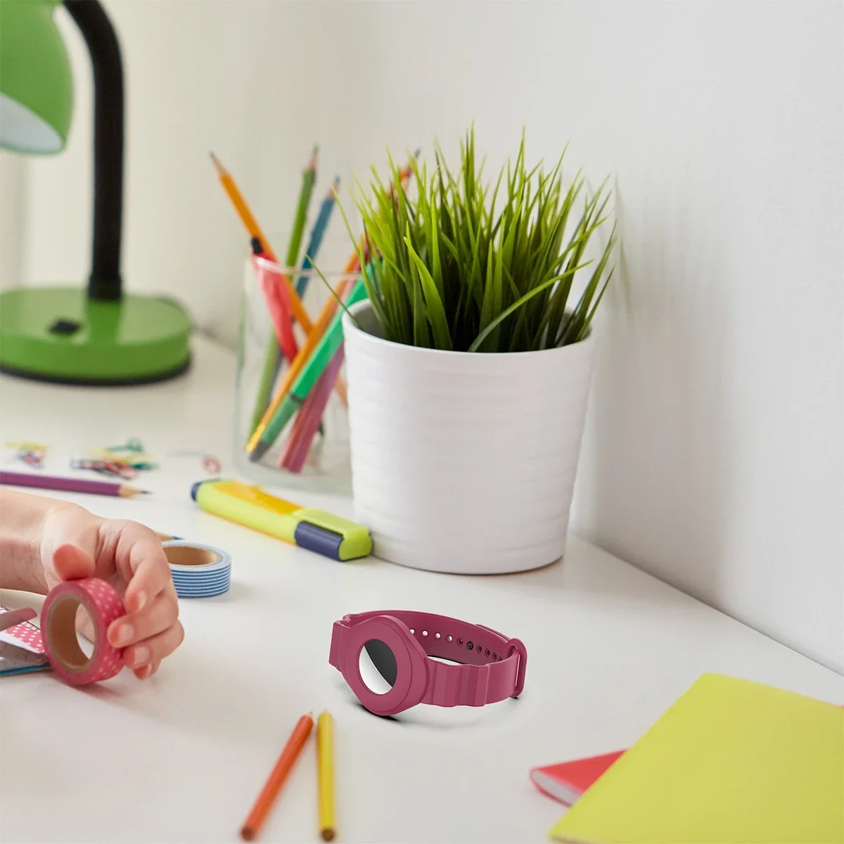 Custodia AirTag cinturino in silicone cinturino regolabile antigraffio braccialetti protettivi AirTag supporto accessori tracker per bambini