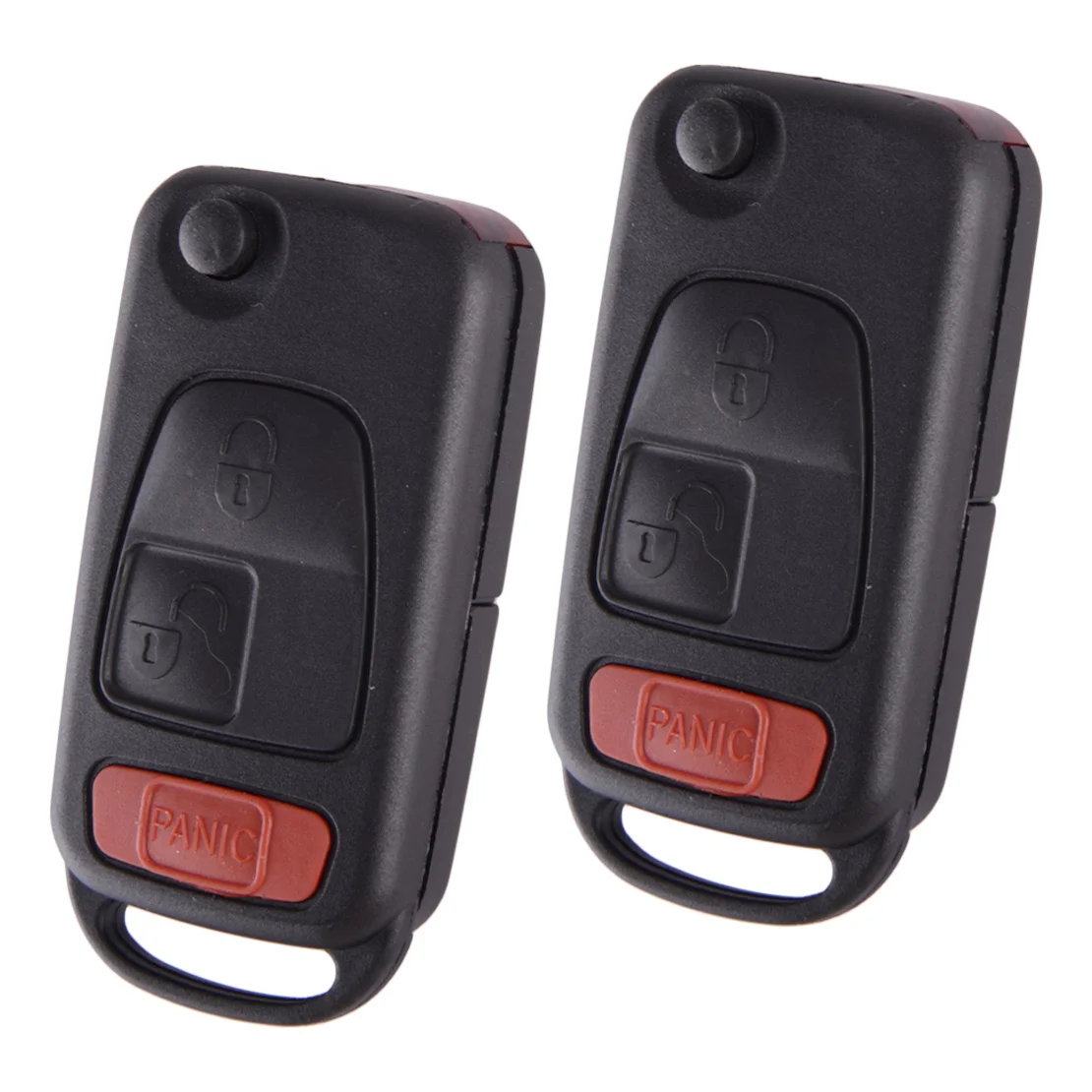 2Pcs Keyless Remote Fob Flip Shell Fit for Chrysler Crossfire 2004-2008 Mercedes Benz SLK230/SLK320/SLK32 AMG 1998-2004 3 Button