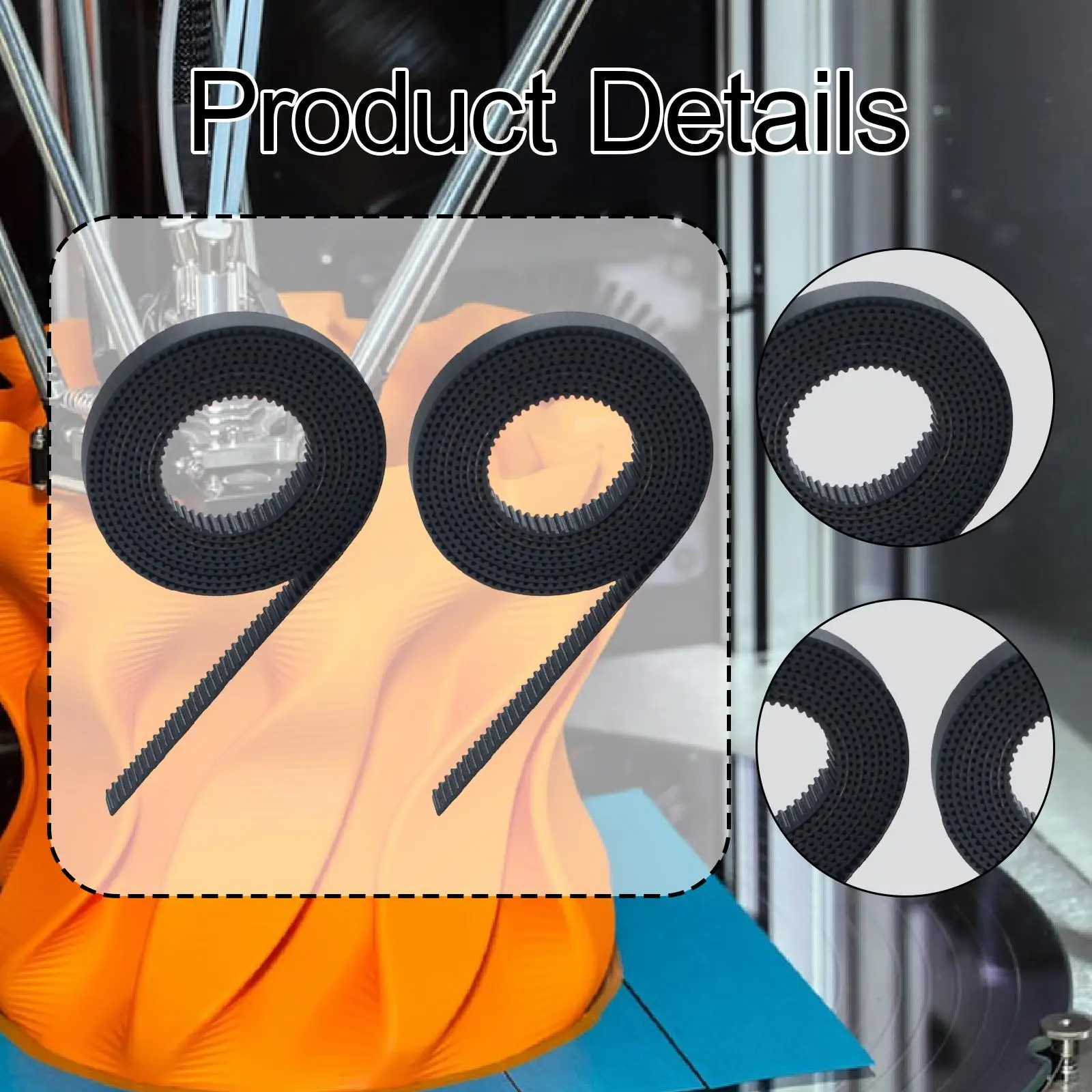 

Xy Axis Drive Timing Belt Replacement Belt Reinforced Convenient Professional Supplies Low Noise 3D Printer Accessories