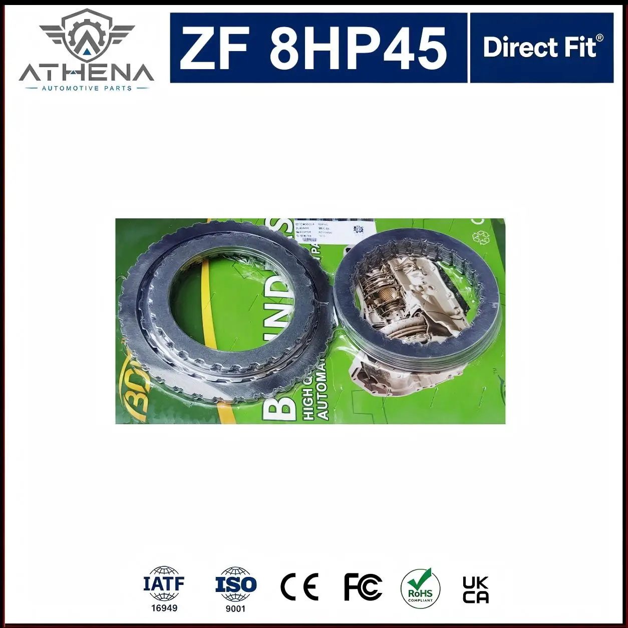 8HP45 ZF8HP45 Transmission Clutch Steel Plate Kit Fix Slip Burn Harsh Shift Fit BMW Rover 8AT Gearbox