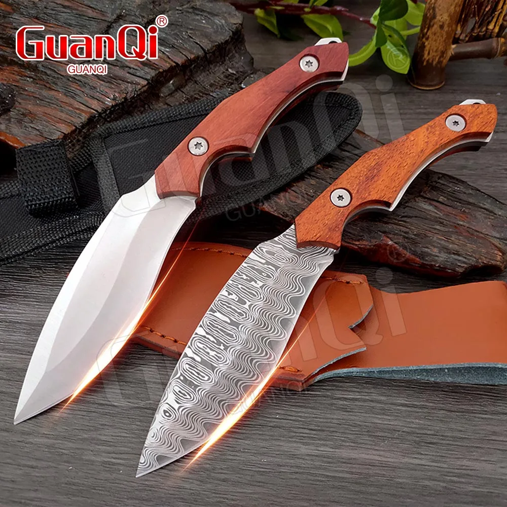 Fixed Blade Pocket Knife Damascus Steel Boning Knife Butcher Knife Forged Handmade Cooking Tool Chef Fruit Knife