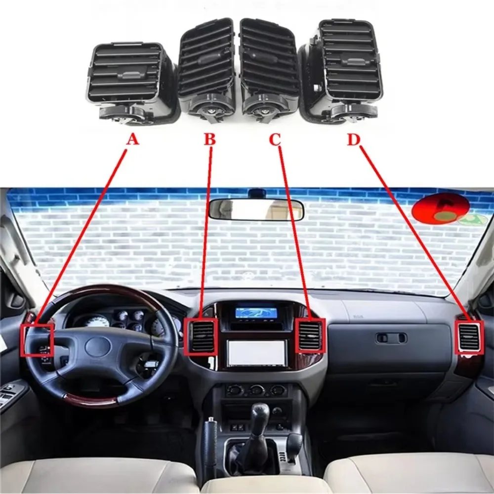 Salida de ventilación del aire acondicionado de CA del salpicadero del coche para Mitsubishi Pajero V73 V75 V77