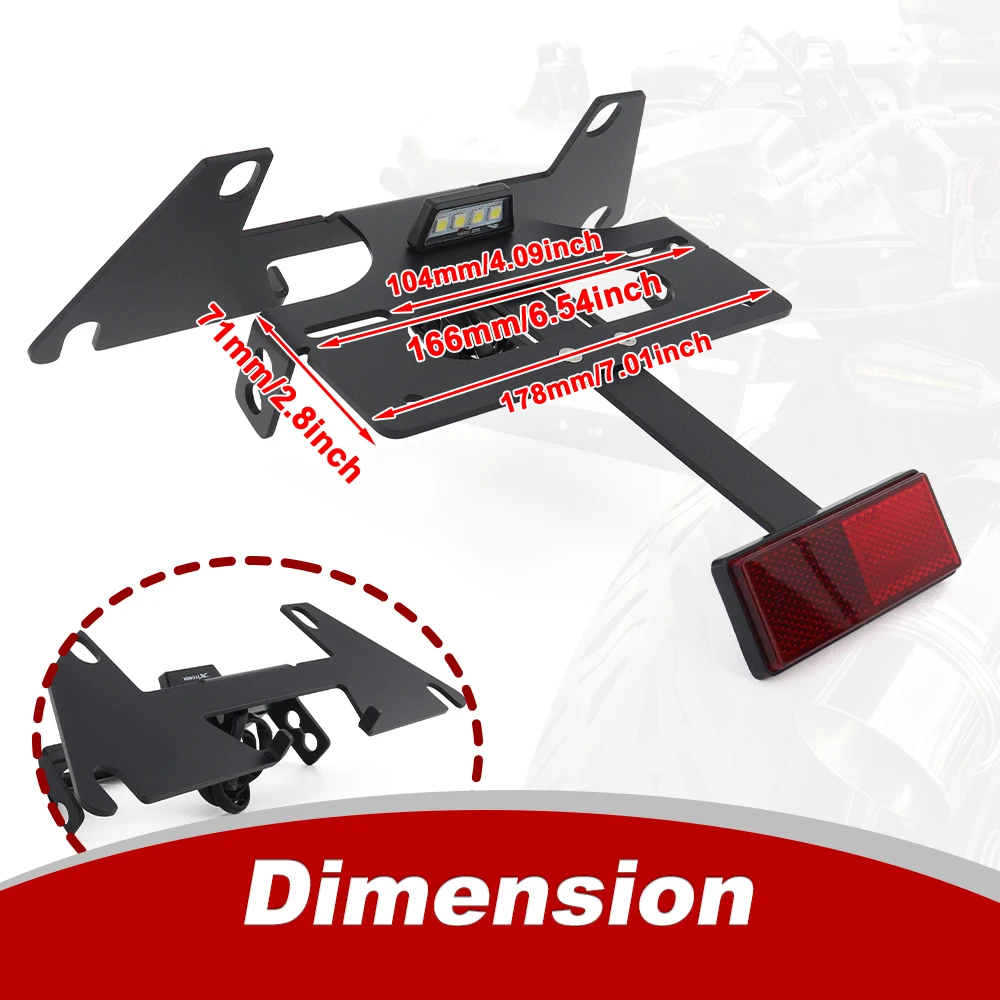 License Plate Holder Motorcycle Fender Eliminator Rear Tail Tidy Registration Plate SV650 SV650S SV650F 2003-2015 For SUZUKI view 3
