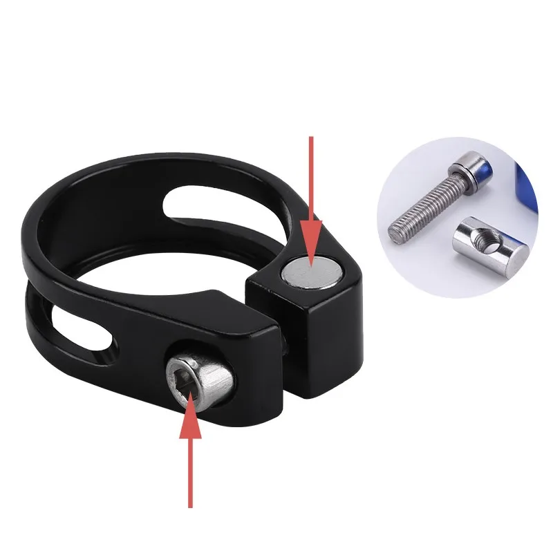Aluminiumlegierung Fahrradsitzrohrklemme für 31,8 mm/34,9 mm Sitzrohrclip Mountain Road Bike Sattelstützenklemme – Detail 5