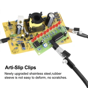 Newacalox manyetik taban plakası, pcb, kelepçe klip tutucu istasyonu kaynak yardımcısı kaynak esnek kol lehimleme üçüncü el aleti Kaynak için çenelerin ilk 10 satışı-no. 3