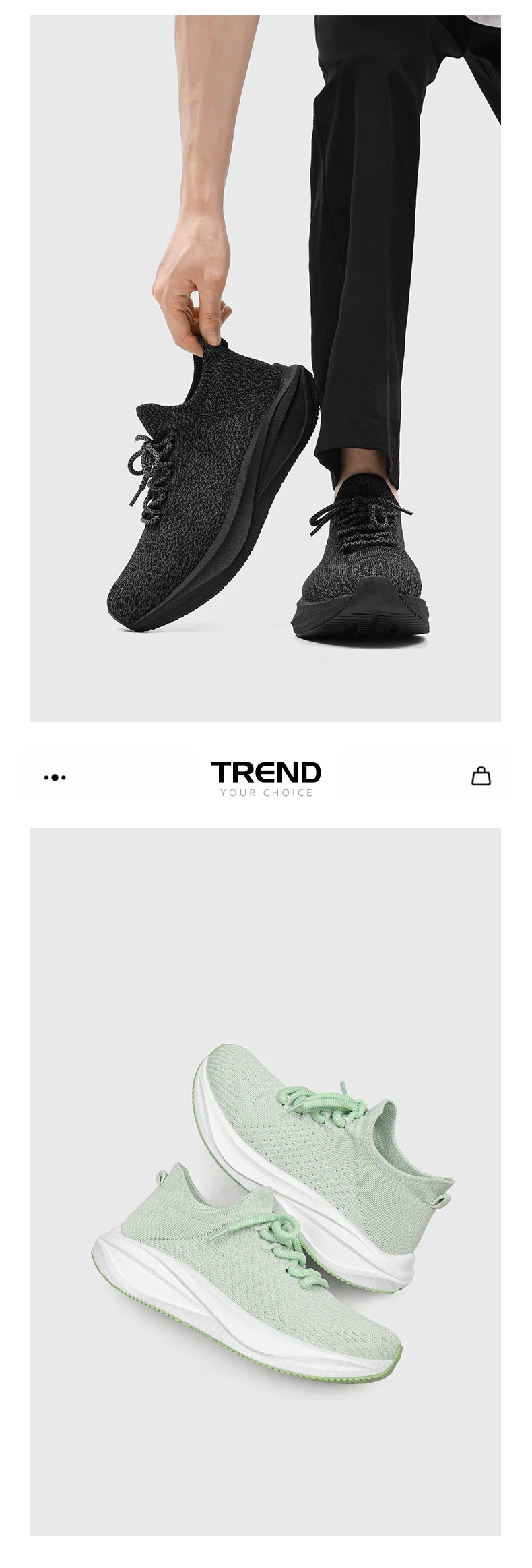 Neue, gepolsterte Laufschuhe für Herren, geeignet für schwere Läufer, mit Schnürung, Sport- und Freizeitmodelle für Damen, rutschfeste Outdoor-Sportschuhe, Herren-Sneaker. – Detail 14