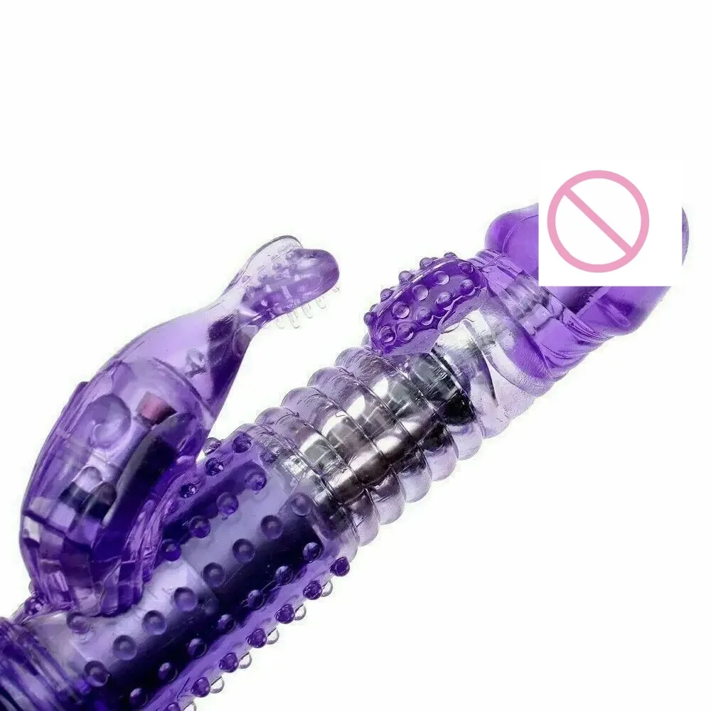 Rabbit Vibrator G-spot Dildo Vibe Waterproof Massager Sex Toys for Women Female