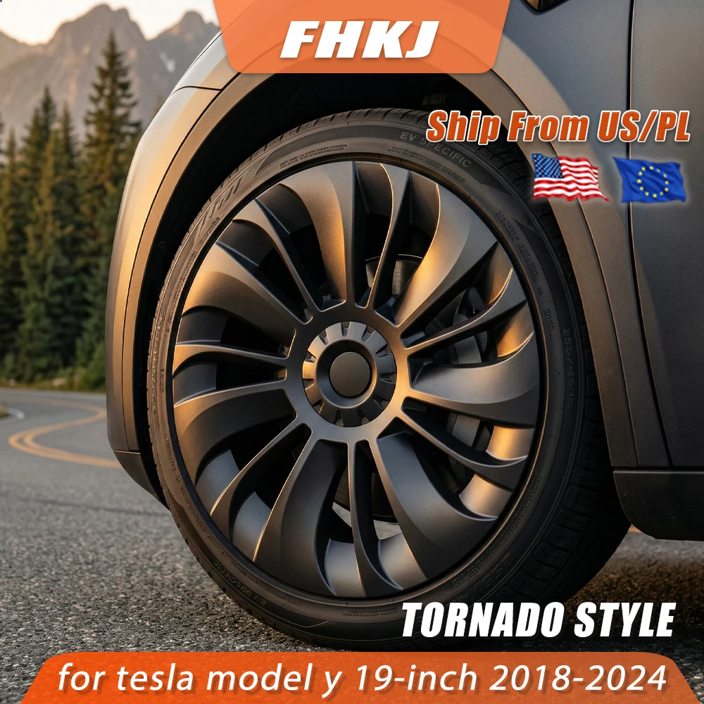 

[5 day ship]4PCS Hub Cap Performance Replacement Wheel Cover 19 Inch Hubcap Full Rim Cap Gemini for Tesla Model Y 2018-2024 2023
