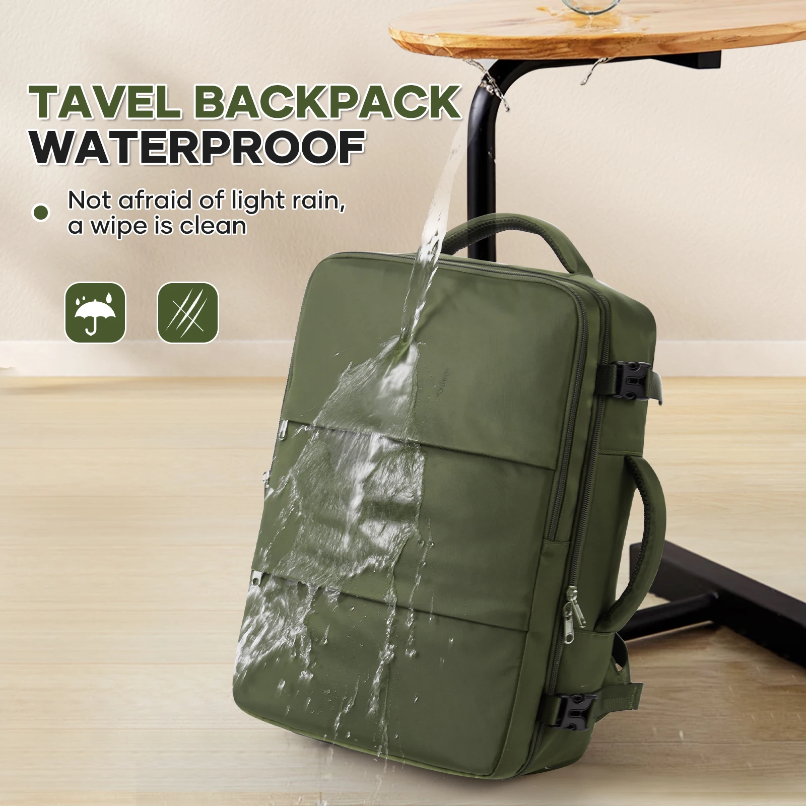 Large Capacity Travel Handbag Casual Backpack Shoulder Bag for Short Trips Plane Approved Easyjet 45x36x20 Cabin Bag
