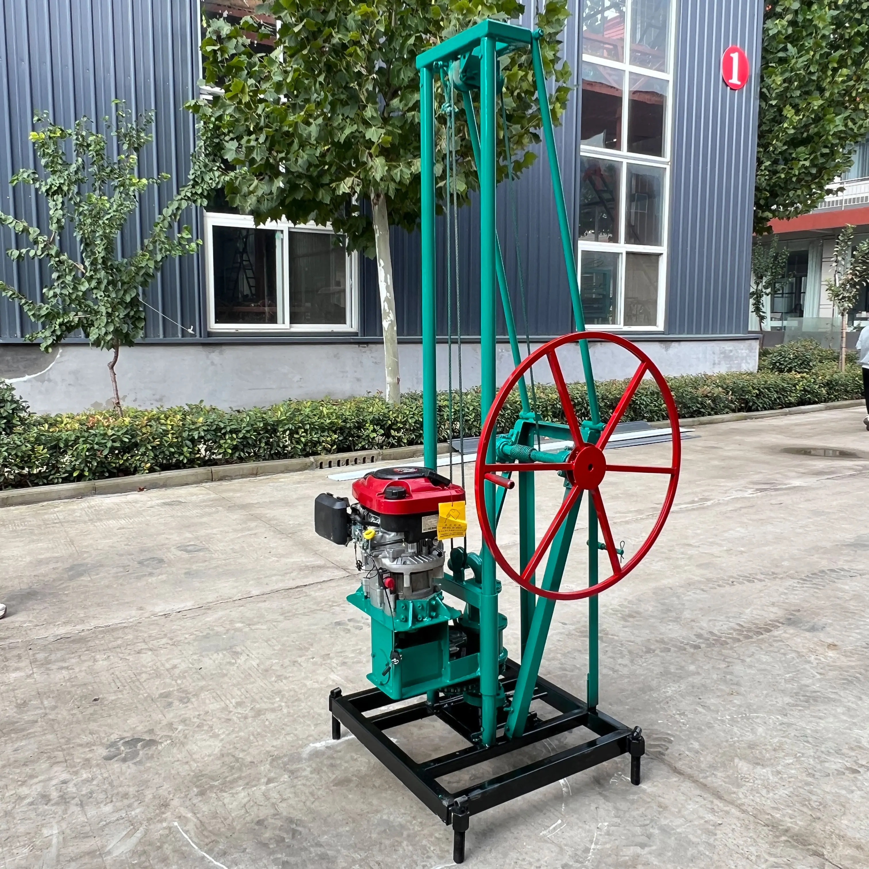 MAX 50m 60m 70m 80m Asoline Powered Water Well Drilling Rig Portable Deep Hole Drilling Machine