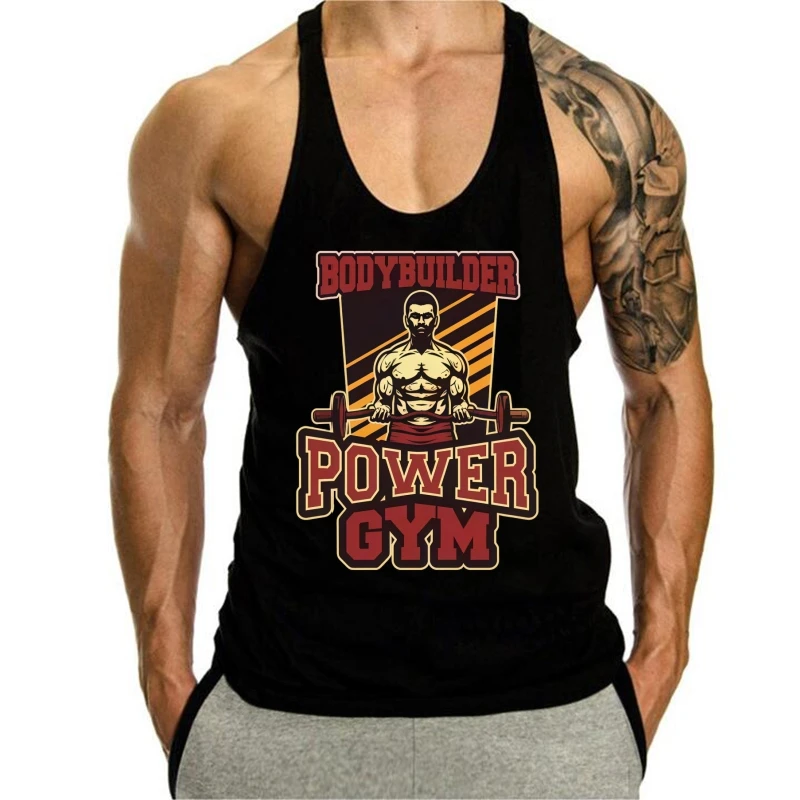 

2025 Men's Bodybuilding Gym Vest, Stringer Fitness Tank, Y Back Sleeveless, Breathable Lightweight Training Clothing