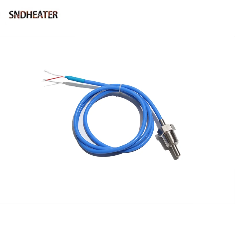 SNDHEATER NTC 10K Thermocouple DN8 DN10 DN15 DN20 DN25 Thread Temperature Sensor Probe 6*15MM Silicone Wire 1M 260 Degrees