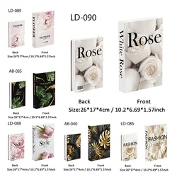 Fashion Brand Custom Luxury Decoration Book Flower Girl Line Leaf Magazine Fake Books Coffee Table Decorative Storage Box Decor