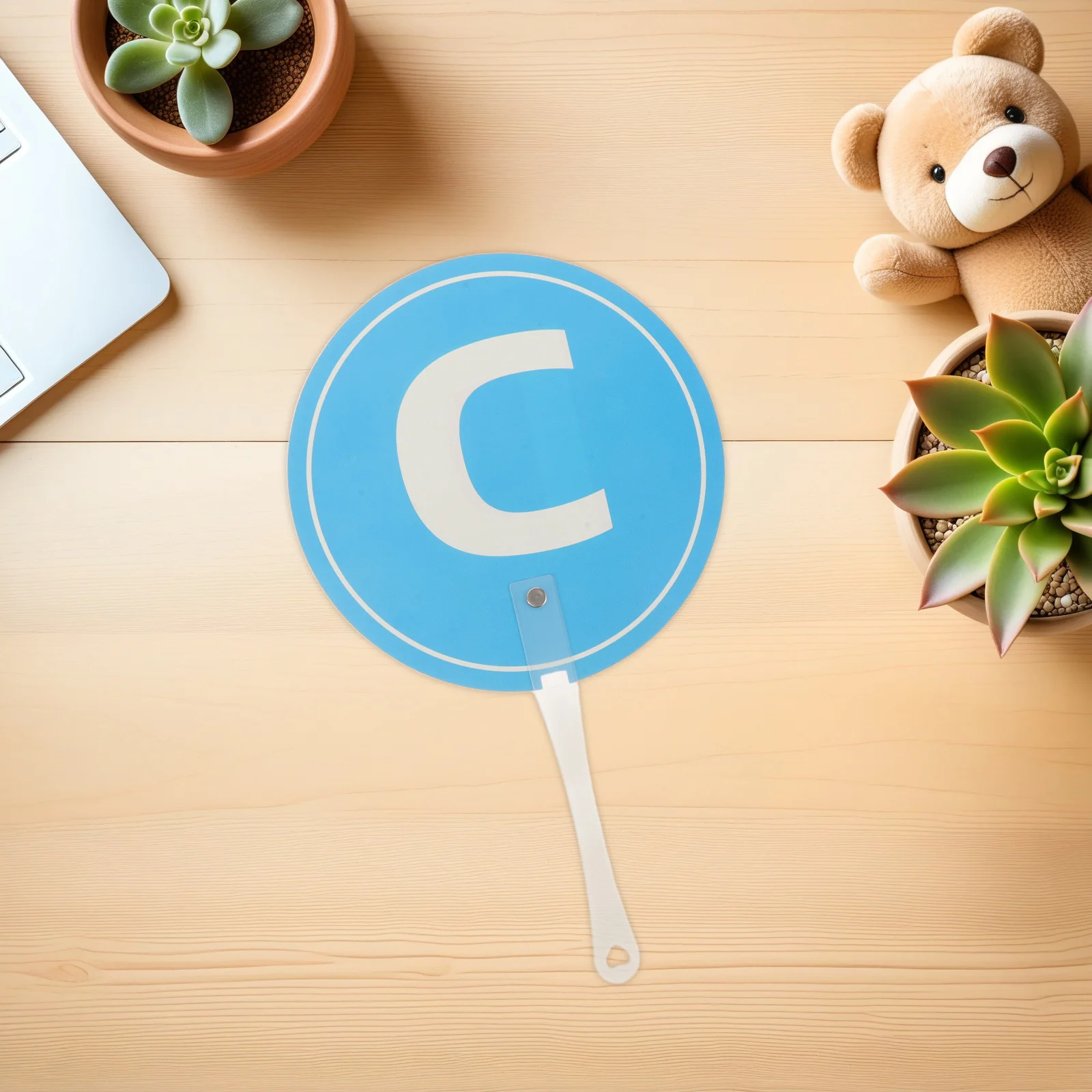 2pcs Elementary English Teaching Aids Classroom Answer Paddles Double-Sided Ab Cd Signs Plastic Handheld Voting Boards For