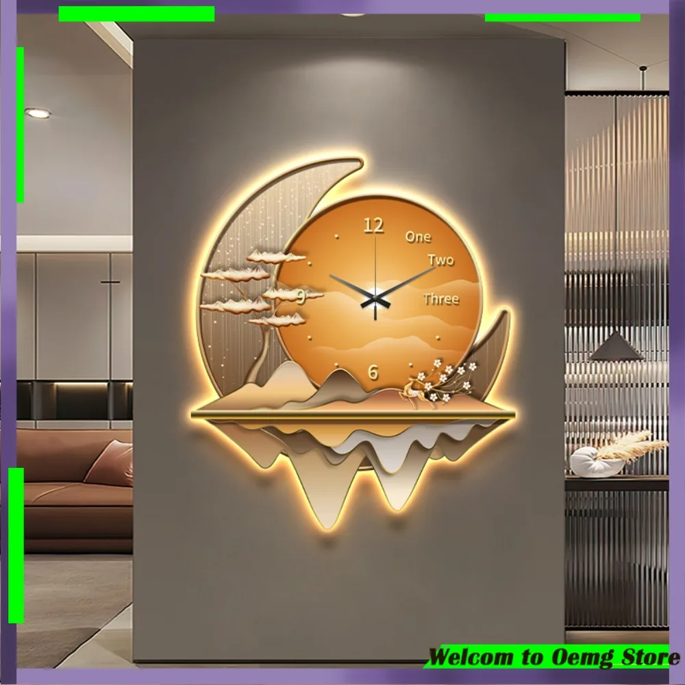 

Luminous Needle Wall Clock Modern Art LED Design Unique Pictures Perfect For Living Room Furniture Stylish Home Decoration