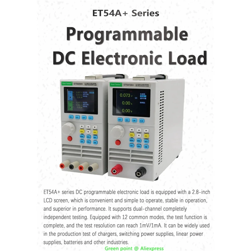 Imagem -03 - Programável Tester Carga Eletrônica Single Channel Battery Tester Digital dc Capacidade Tester Et5411a Mais Novo 2023