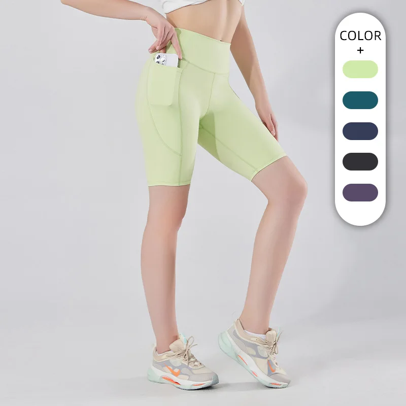 

New tight fitness pants, outdoor five point sports shorts, women's yoga outdoor wear, running and cycling pants