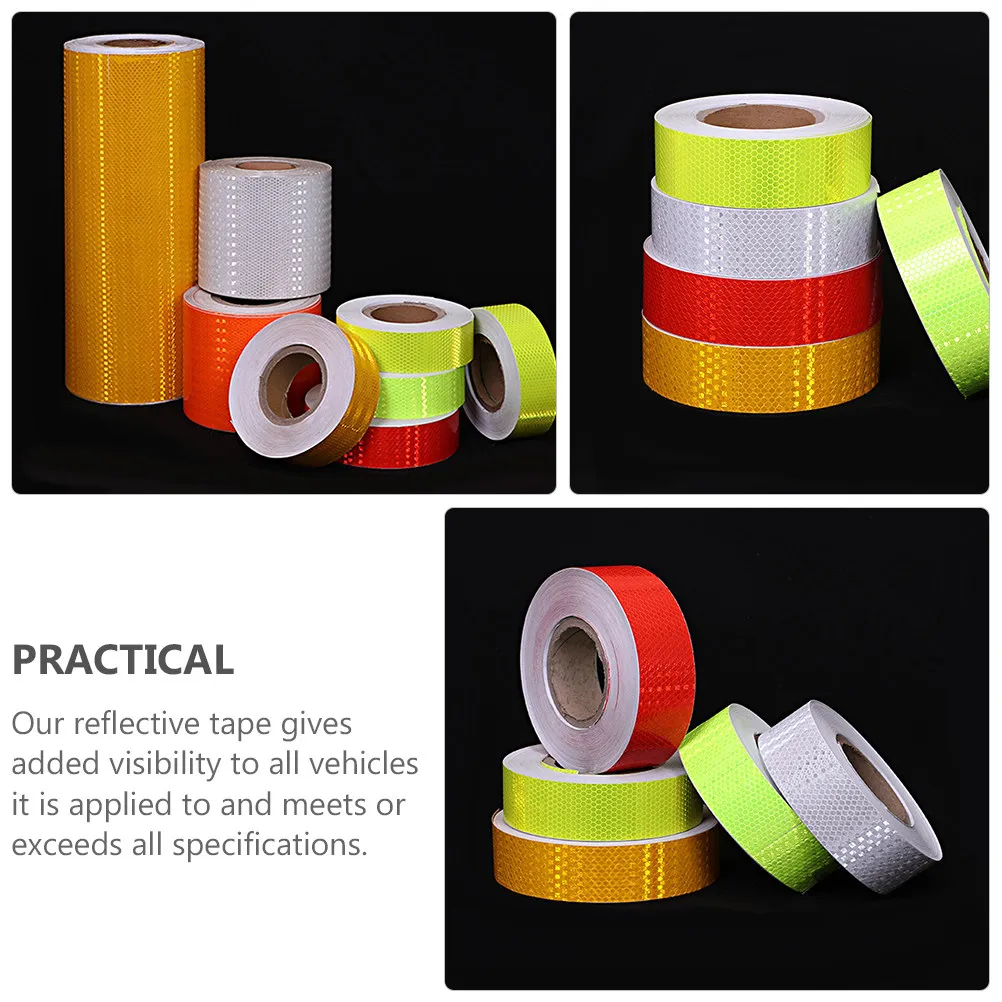 Luminous Reflective Safety Tape – Honeycomb Pattern, Night Fluorescent Warning Tape for Transport