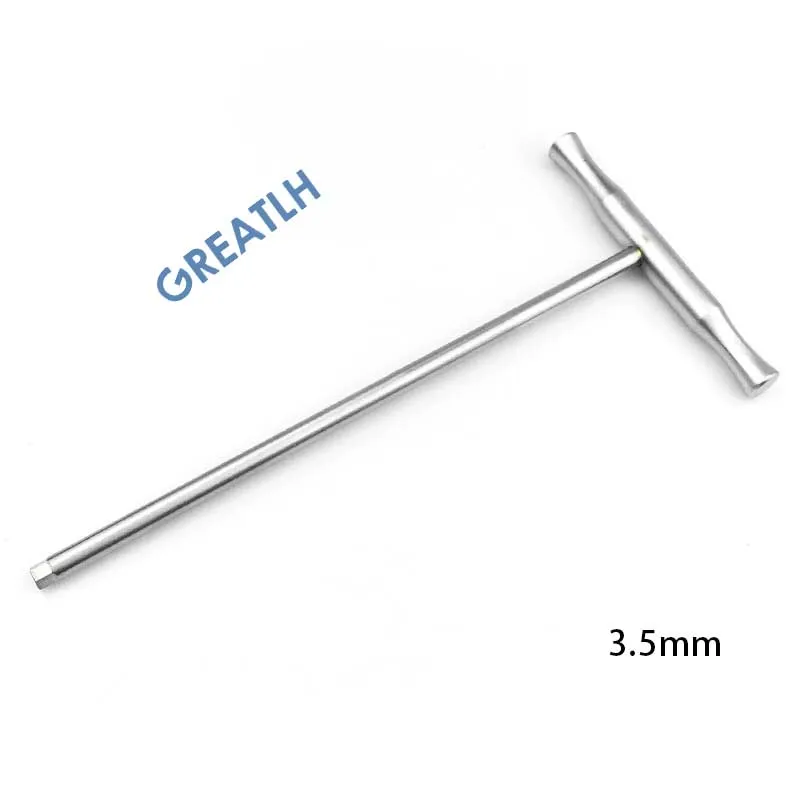Stainless Steel Veterinary T Handle Bone Screw Driver Hex Screwdriver Instruments Orthopedics