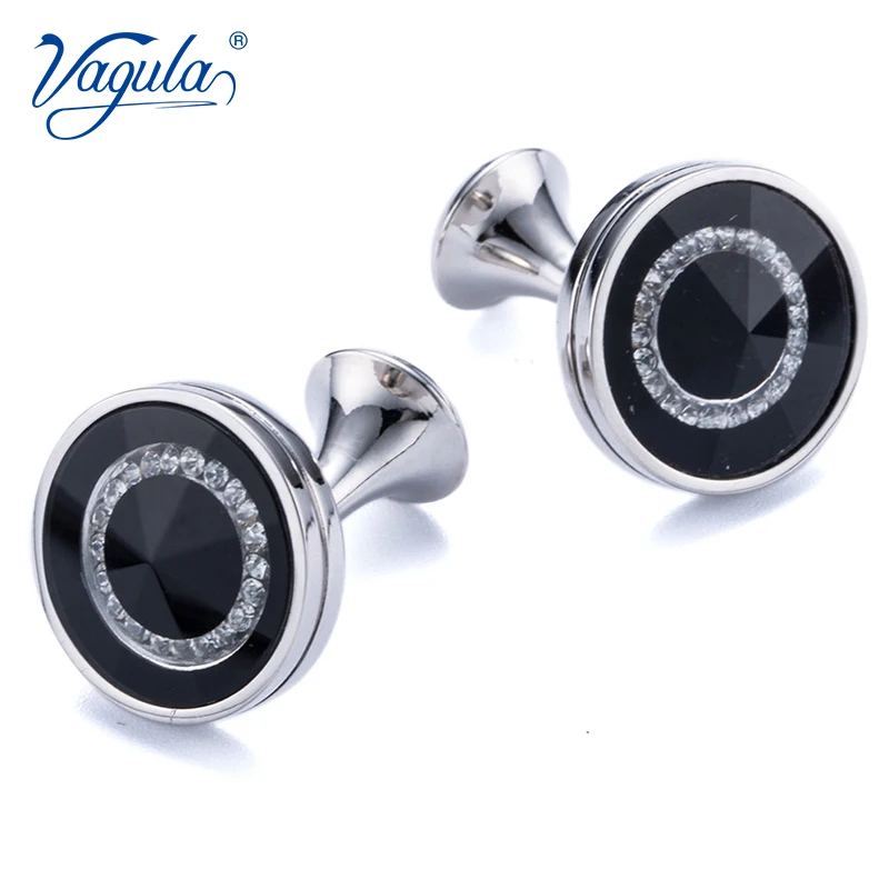 VAGULA Classic Cufflinks Luxury gift Party Wedding Suit Shirt Gemelos Jewelry Button Crystal Cuff links 235