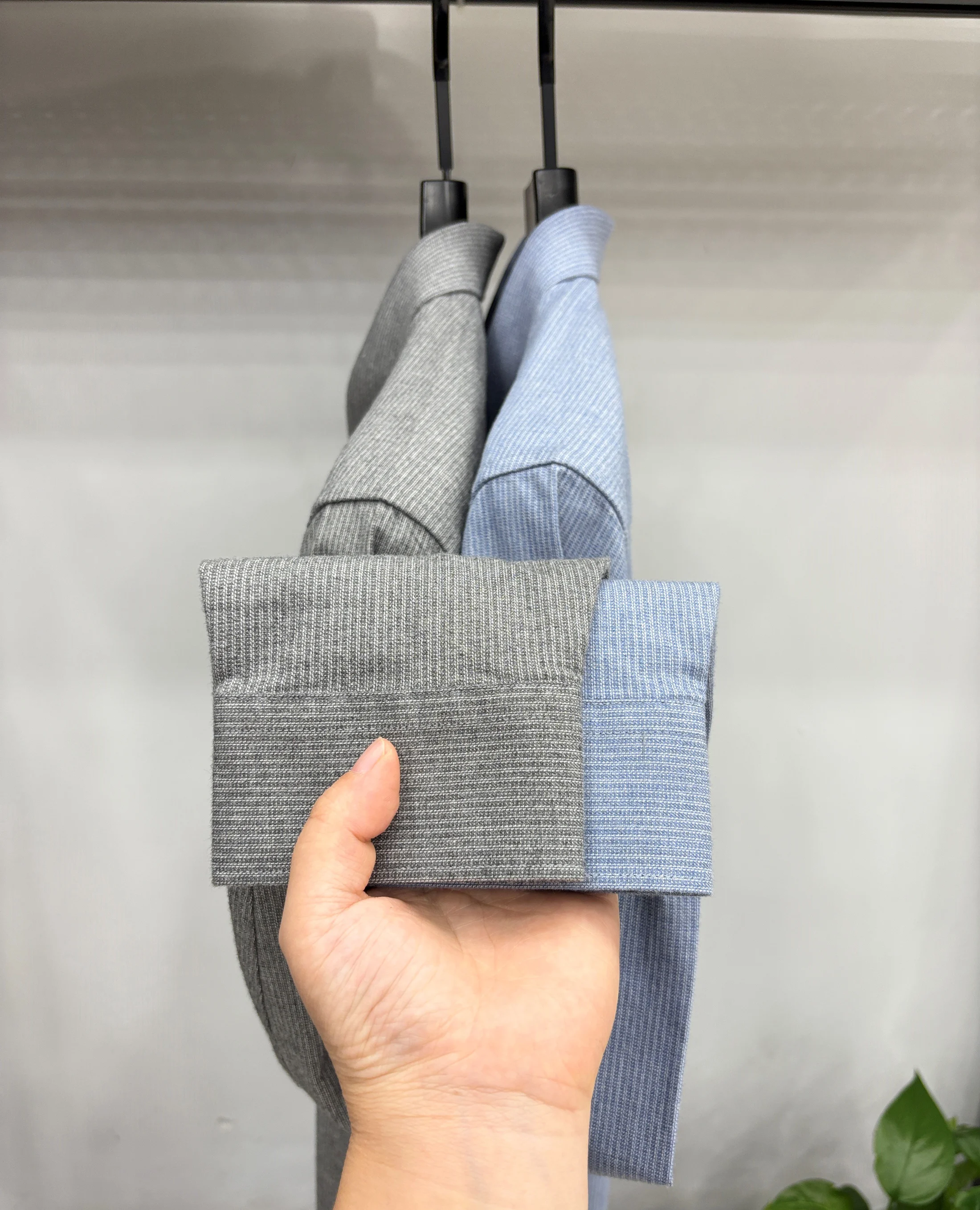 قميص رجالي خريفي عالي الجودة من القطن 100% بخطوط عمودية وأكمام طويلة معطف مطرز ملابس رجالية عصرية ترفيهية #5