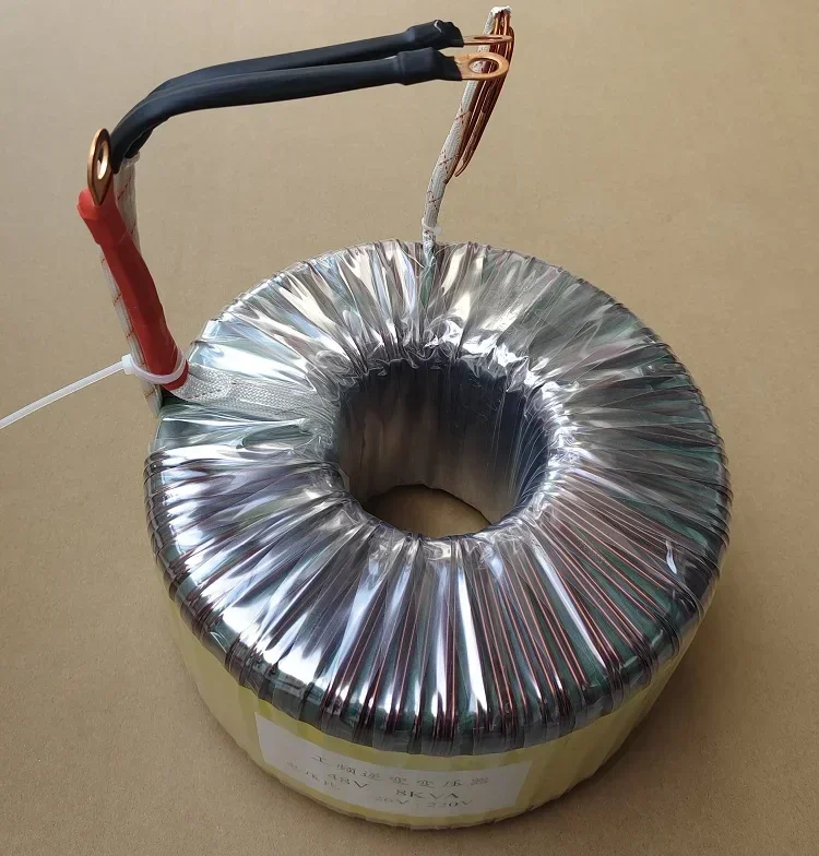 Ringtransformator mit geringem Verlust aus reinem Kupfer. Netzfrequenz-Wechselrichtertransformator