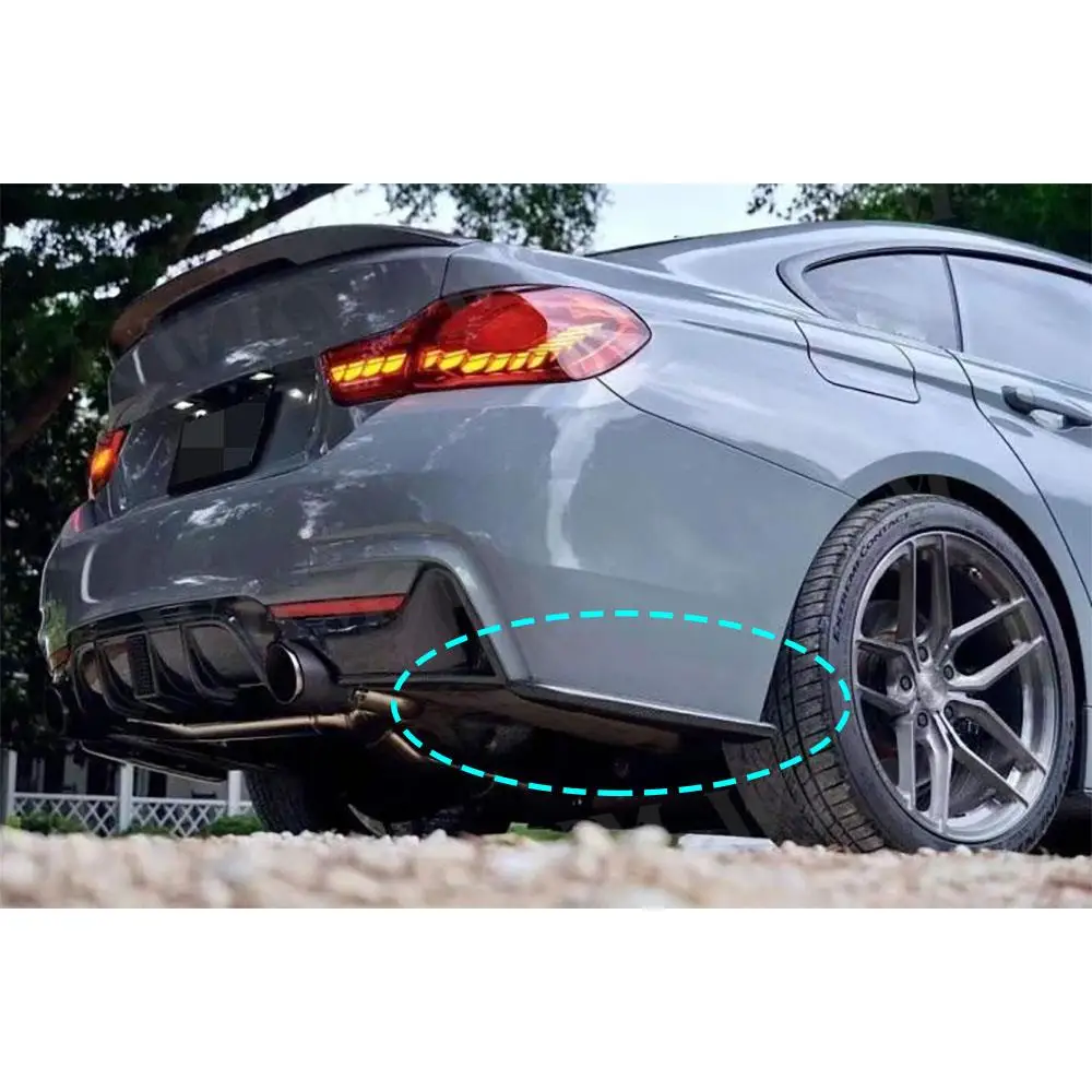 Carbon Fiber Rear Splitters Lip Flaps for BMW 4 Series F32 F33 F36 M Sport 2014-2019 FRP Rear Bumper Splitters Car Accessories