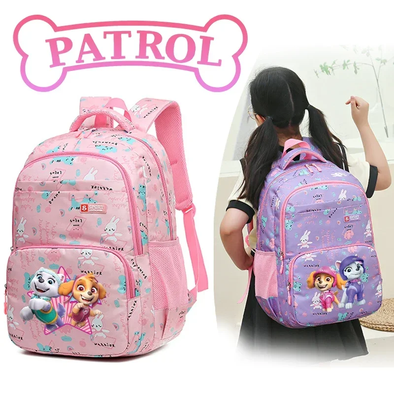 

Paw Patrols Backpack Large Capacity Skye Everest Primary Schoolbag Cartoon Animal Book Bags Cute Study Supplies Birthday Gifts