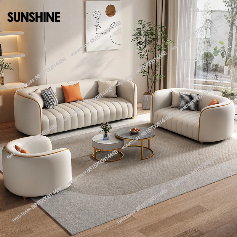 

Modern Designer Luxury Sofa 3 Seater Nordic Floor Loveseat Sofa Living Room Divani Soggiorno Nuovi Arrivati Apartment Furniture
