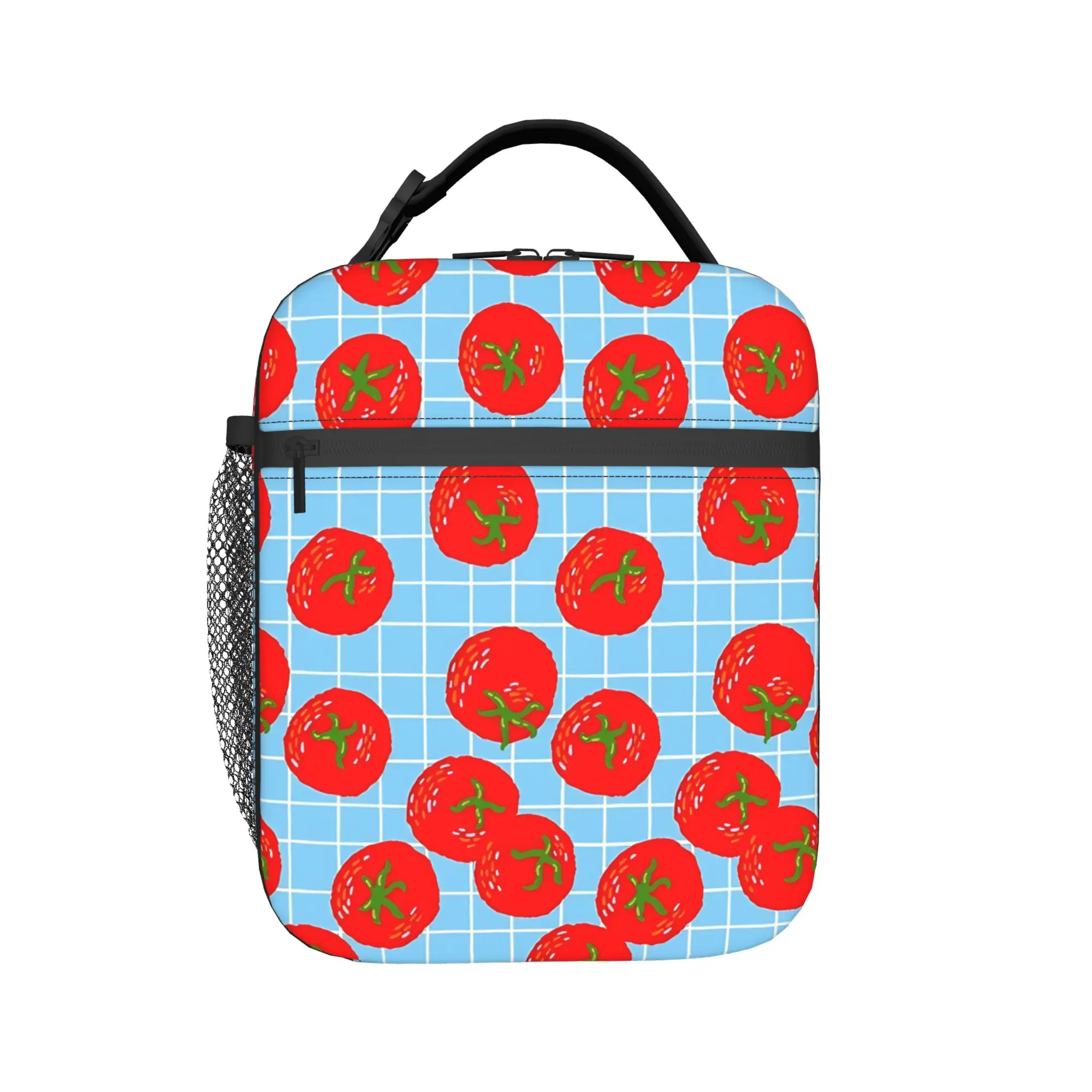 Insulated Lunch Bags Thermal Bag Reusable,Meal Container Tomato Style High Capacity Lunch Box Tote Food Storage Bags